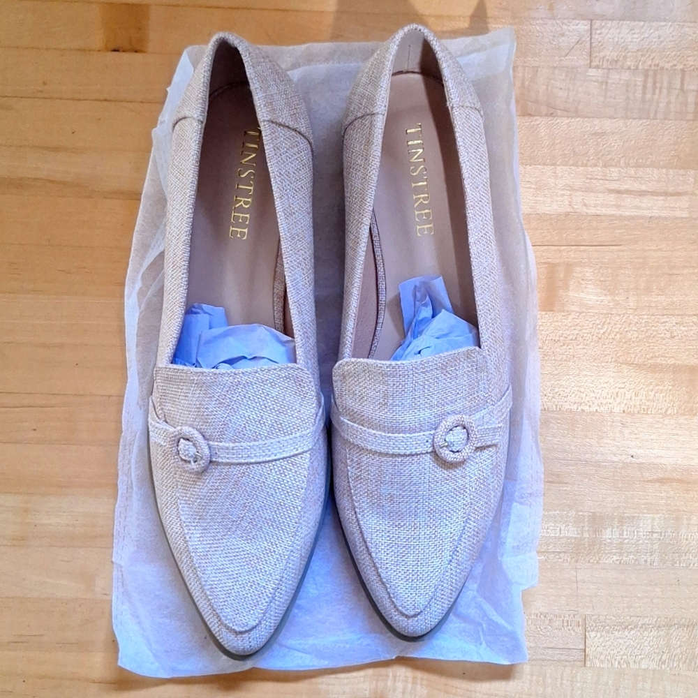 NEW Tweed Loafers Size 10